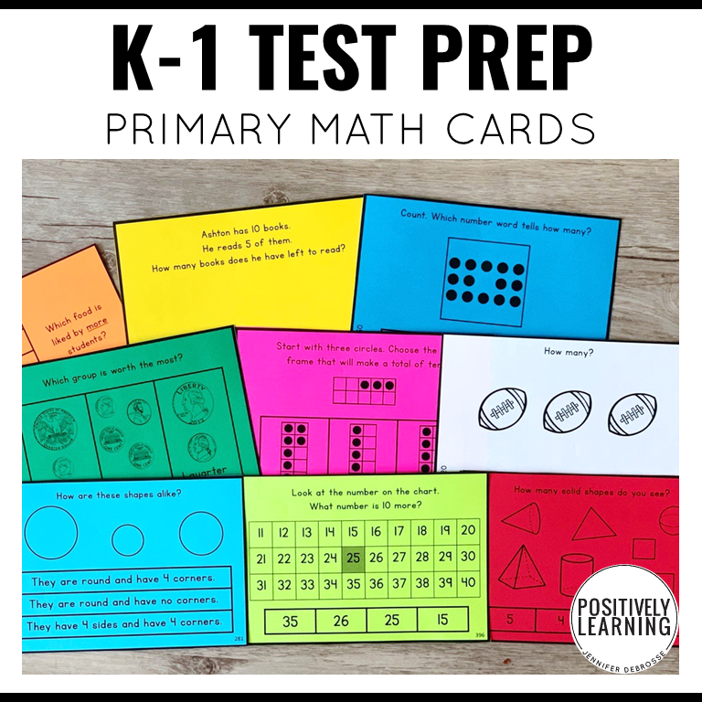 Math Test Prep Practice Cards
