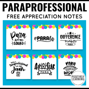 Paraprofessional Appreciation Sticky Notes