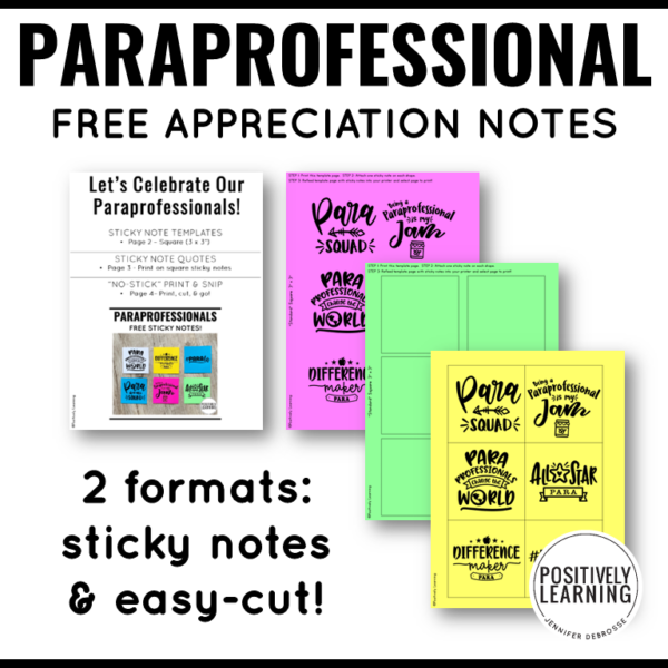 Paraprofessional Appreciation Sticky Notes - Image 4