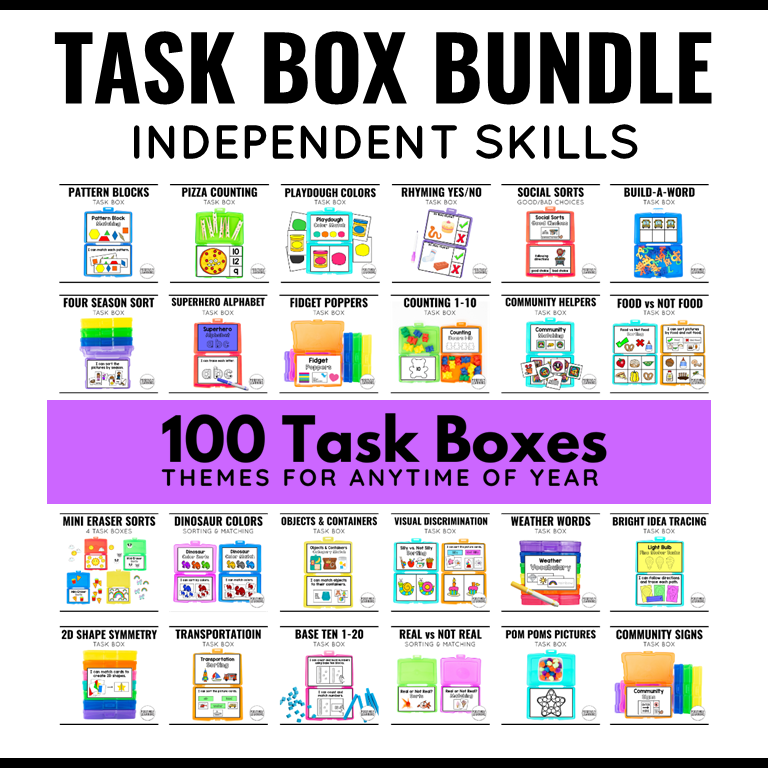 Task Boxes for Independent Work Systems