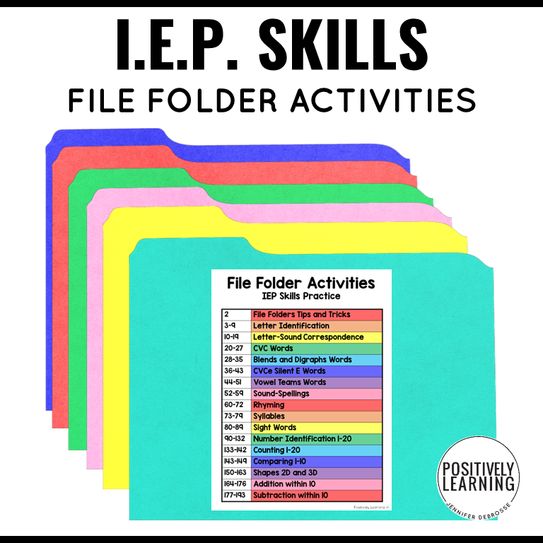 IEP Skills File Folder Activities