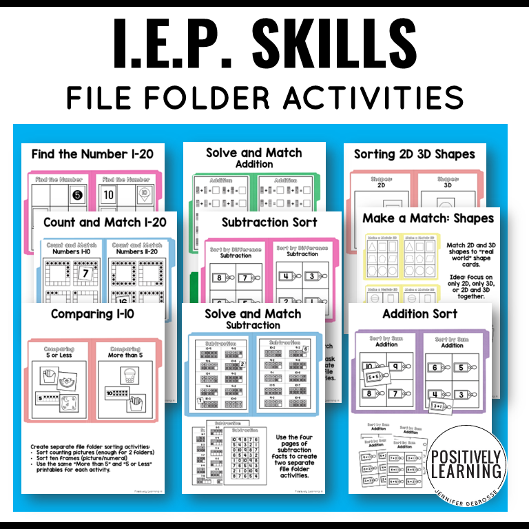 IEP Skills File Folder Activities - Image 4
