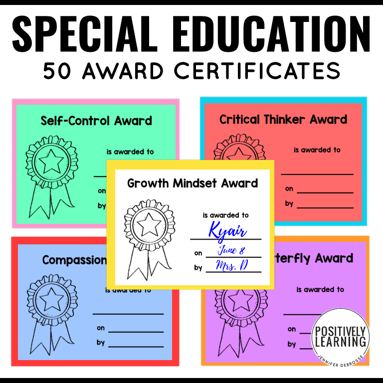 Special Education Student Awards - 50 Editable Certificates - Image 3