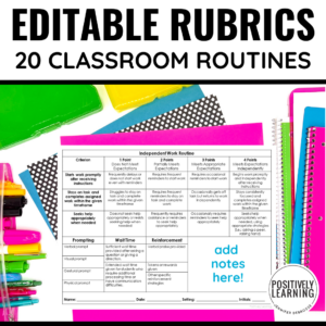 Classroom Routine Rubrics