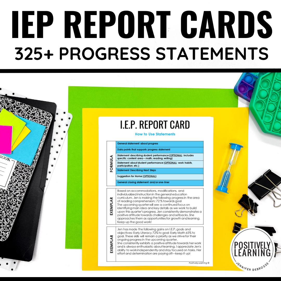 IEP Progress Report Card Comments - Image 4