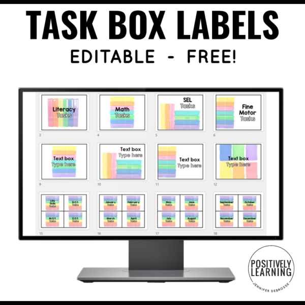 Task Boxes Free Labels for Classroom Organization - Image 3