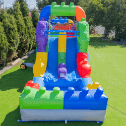 obtsacle20course203 1741872207 42' Blocks Obstacle Course w/ Water Slide/Pool