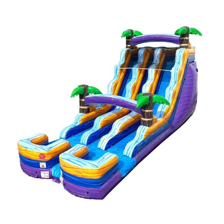 18ft Tropical Dual Water Slide