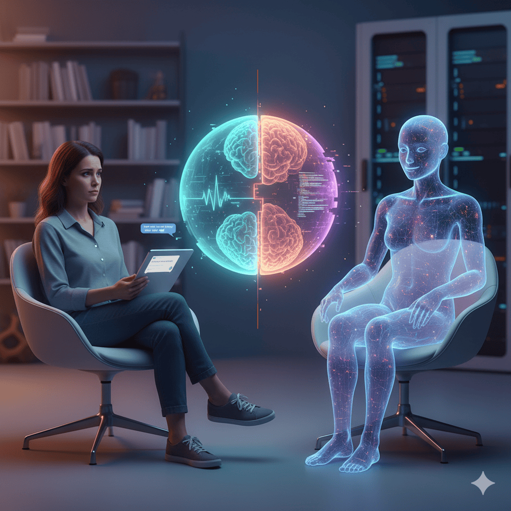 An image illustrating People Are Using ChatGPT for Therapy. But Is It a Good Idea?