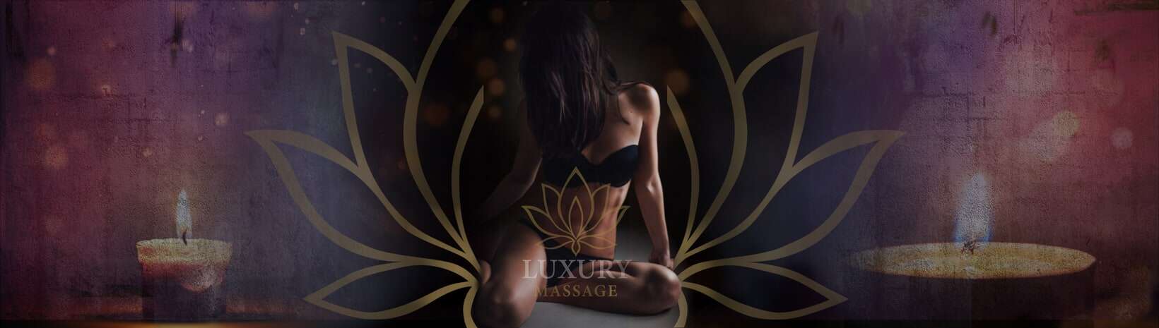 Ambiente relajante de masaje de lujo con velas