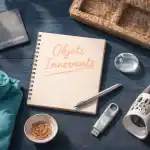 objet innovant sur table bleu avec technologies écologiques