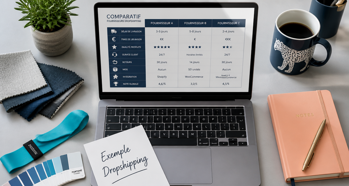 dropshipping exemple bureau moderne accessoires niches