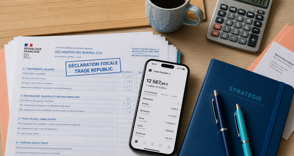 trade republic declaration impot sur bureau avec documents fiscaux