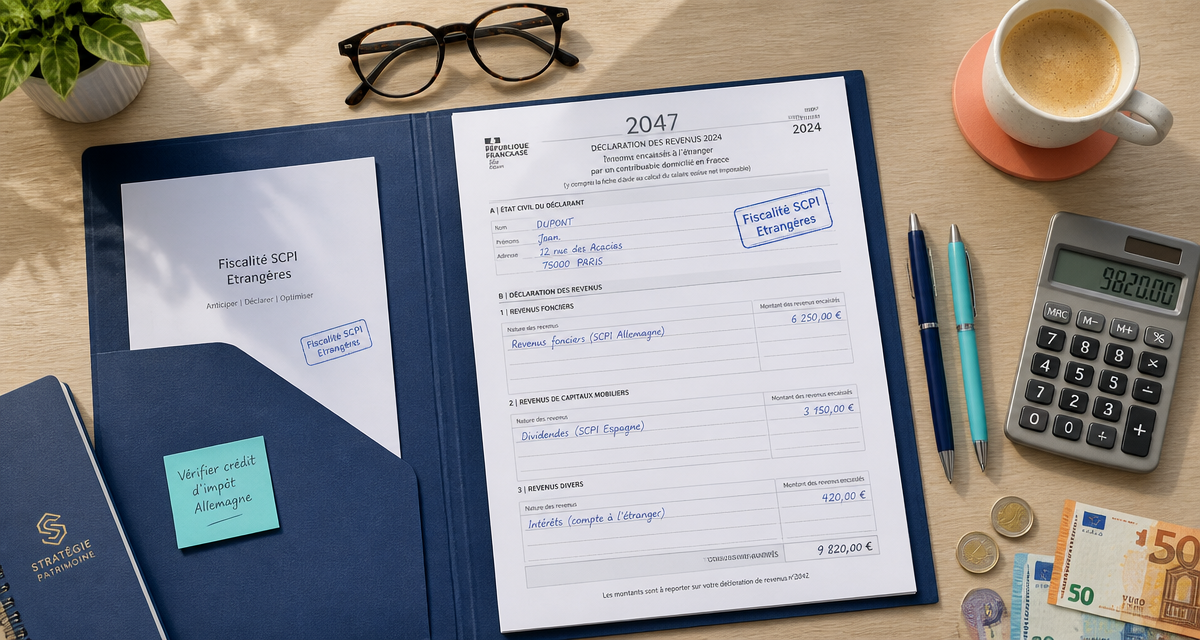 fiscalité scpi étrangère dossier fiscal formulaire 2047