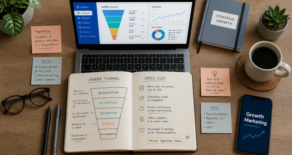 formation growth marketing bureau schéma aarrr