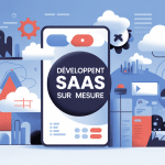 développement saas sur mesure en illustration vectorielle moderne