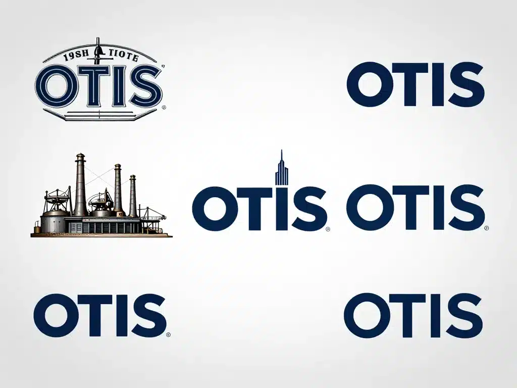 Timeline histoire et évolution du logo Otis