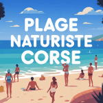 plage naturiste corse vue panoramique plage méditerranéenne