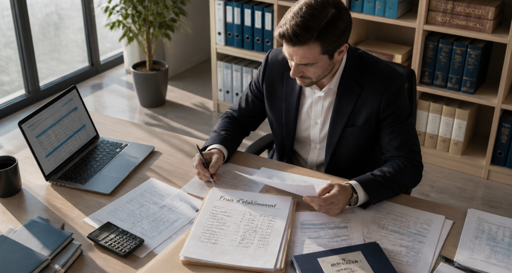 Frais d établissement entrepreneur comptable