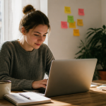 idée de petit projet rentable jeune femme ordinateur