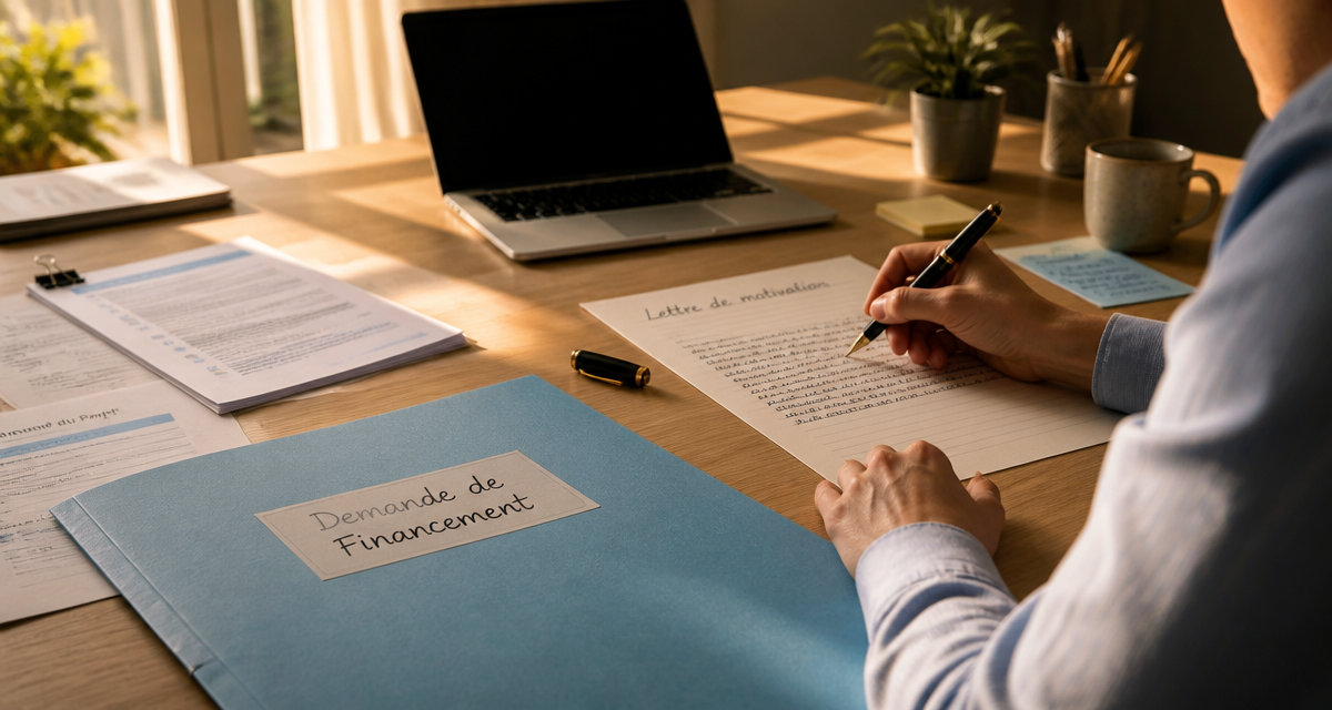 Lettre de motivation financement sur bureau studieux