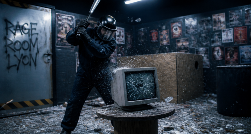 rage room lyon protection batte écran