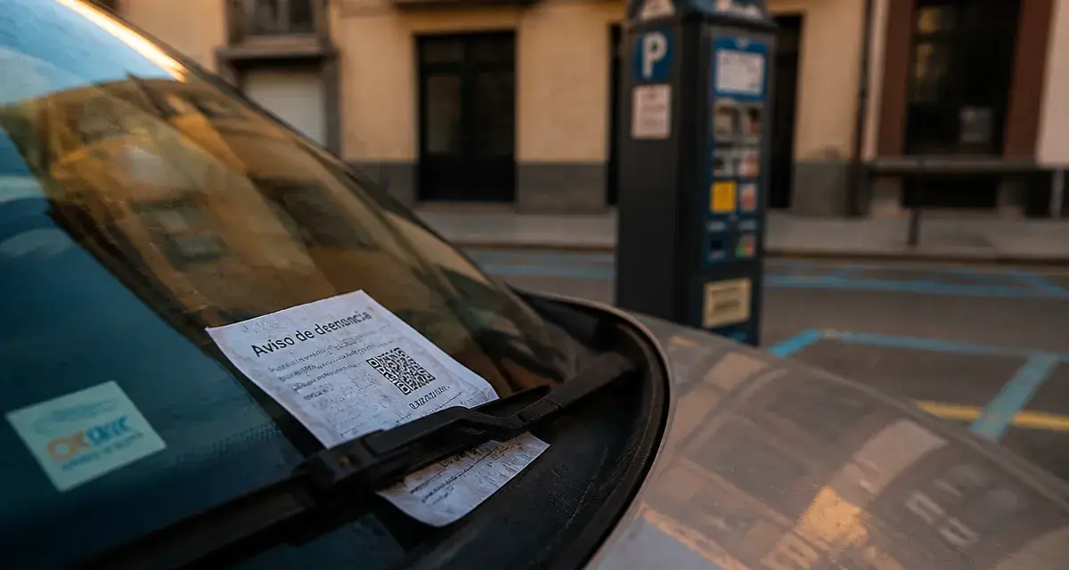 Amendes stationnement Espagne : avis sur pare-brise et QR
