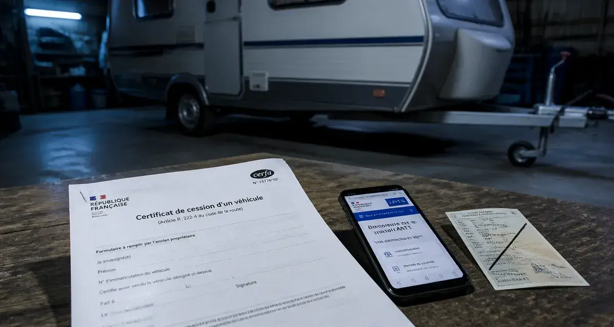 Donner caravane gratuite : certificat Cerfa et portail ANTS