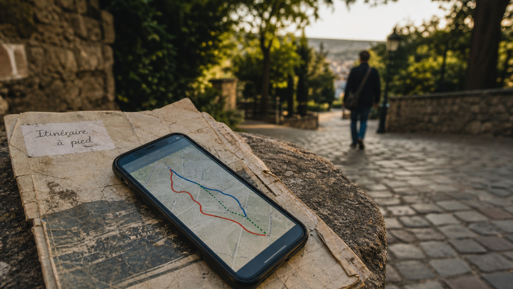 Itinéraires à pied Michelin : carte de marche avec 3 parcours