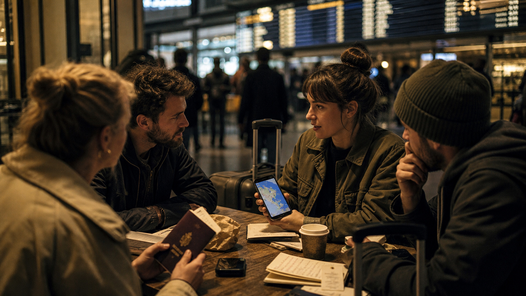 Les co voyageurs : voyager solo en groupe, passeport et carte destinations