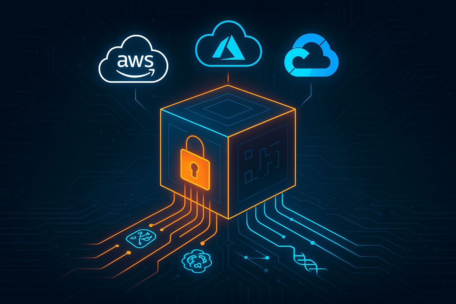 Secure Data Science in a Box connecting to AWS, Azure, and Google Cloud for enterprise generative AI governance