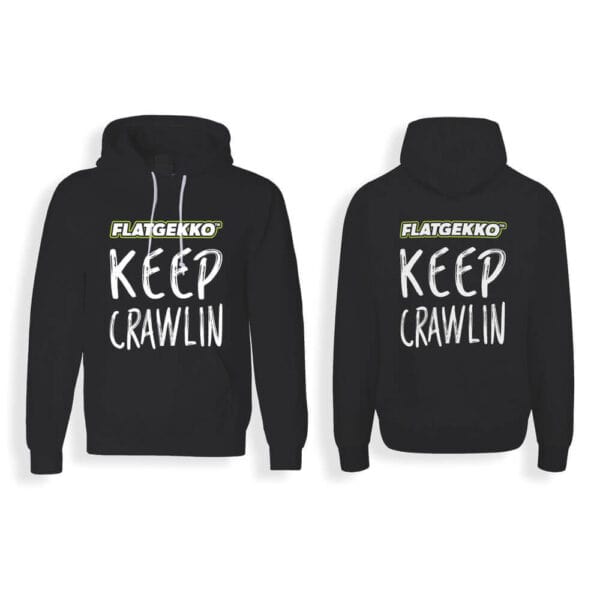 Flatgekko™ Keepcrawlin Black Hoodie