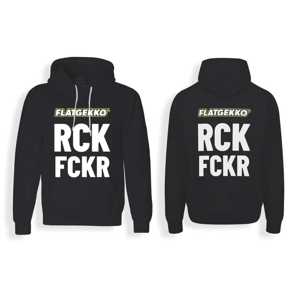Flatgekko™ RCKFCKR Black Hoodie