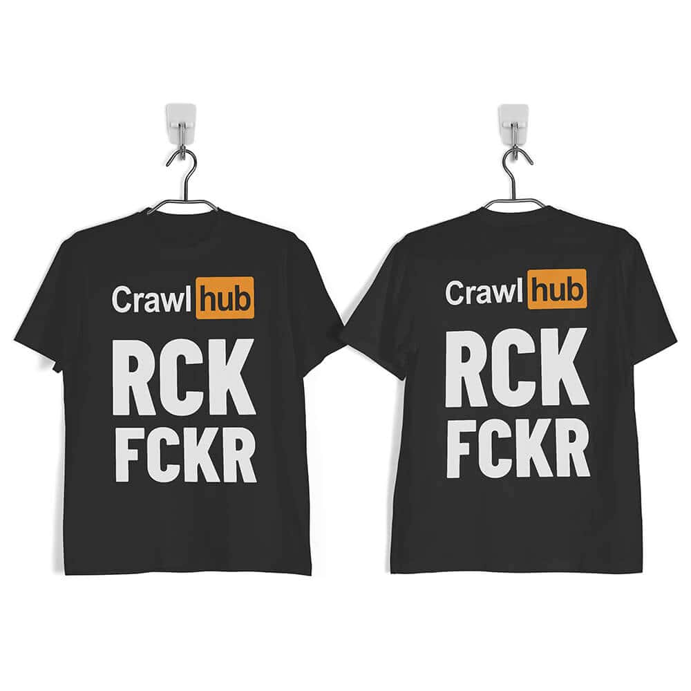 CrawlHub RCKFCKR Black Short-Sleeve T-Shirt