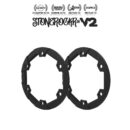 Black Stonerockr™ V2 F6 Pro 1.9" LCG Offset Wheel Front Ring (2pcs)