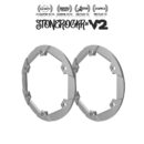 Silver Stonerockr™ V2 F6 Pro 2.2" LCG Offset Wheel Front Ring (2pcs)