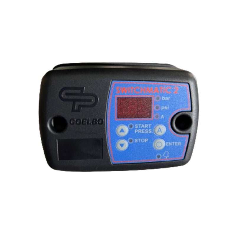 COELBO Electronic Pressure Switch With An Integrated Digital Pressure Gauge, 110/220V, 1P, 108 PSI, IP65, Model SWITCHMATIC 2