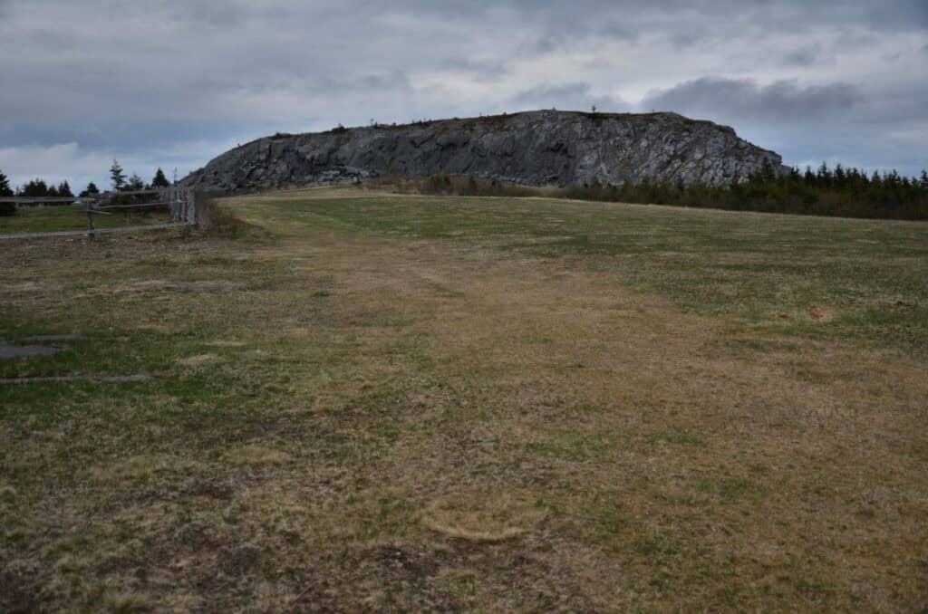Historic Harbour Grace Airfield in Newfoundland, once North America's first civilian airport, with a.