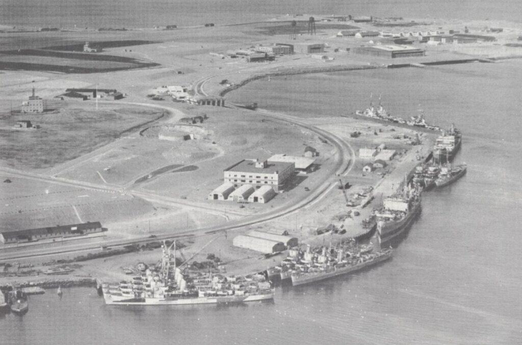 Historic Naval Air Station Argentia aerial view.