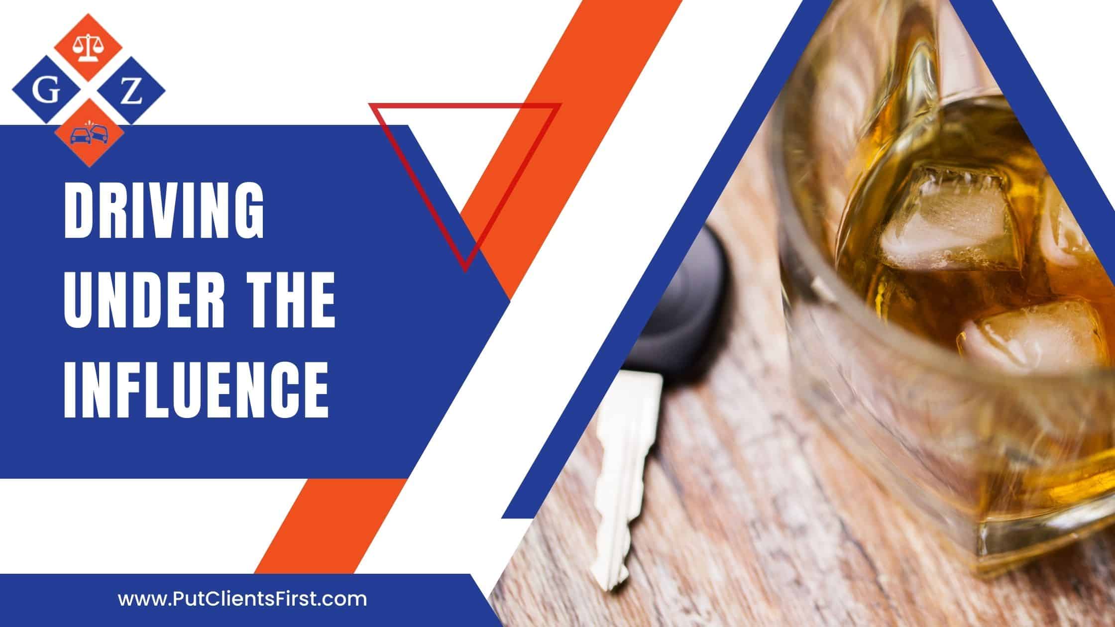 Intoxicated driving under the influence of alcohol with glass of whiskey and car keys, legal consequences of DUI, law firm advertisement.