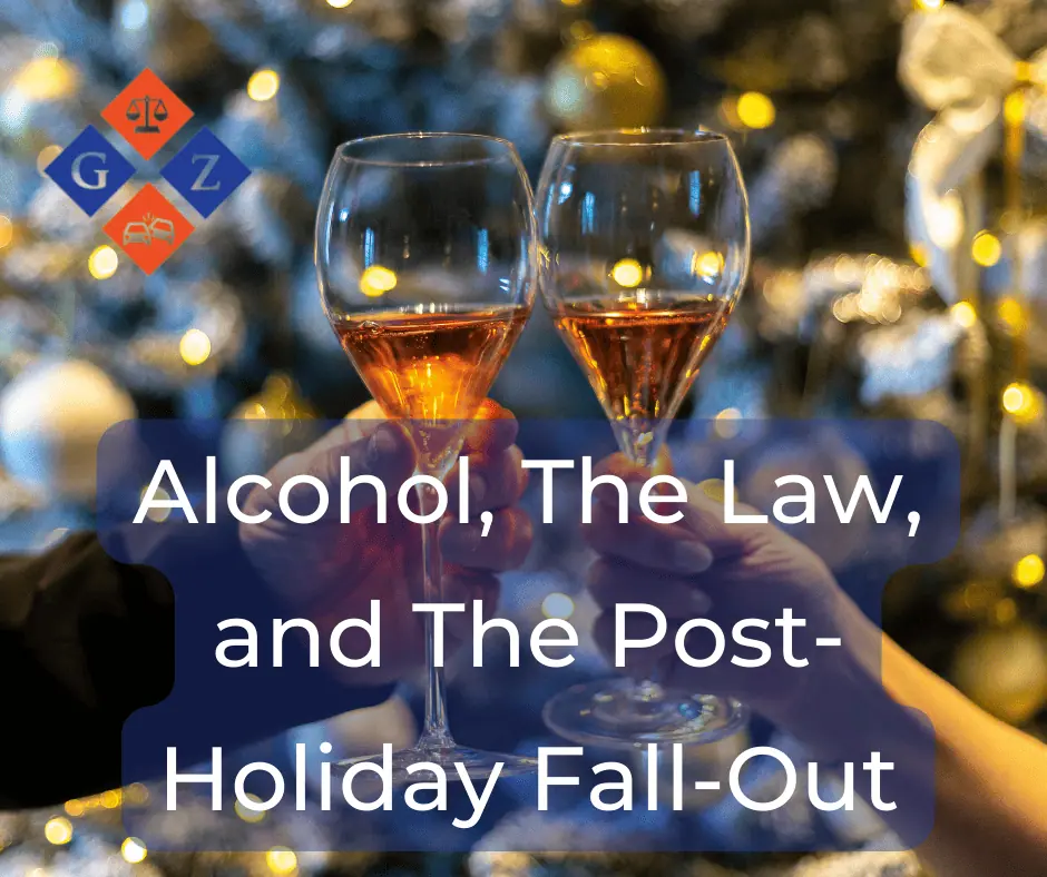 Alcohol and law firm holiday legal advice, legal support for alcohol-related cases, Glassman & Zissimopulos Law Firm, holiday legal services, DUI and alcohol law specialists in northeast Ohio.