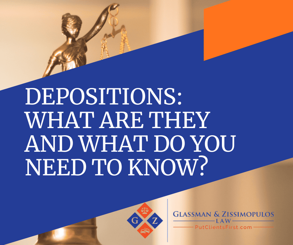 Depositions legal process, law firm, legal advice, legal deposition, Glassman & Zissimopulos Law.