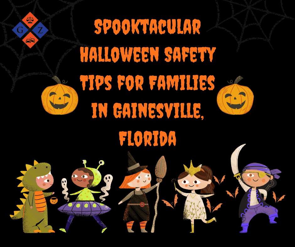 Spooktacular halloween safety tips for families in Gainesville Florida for trick-or-treating and holiday celebrations.