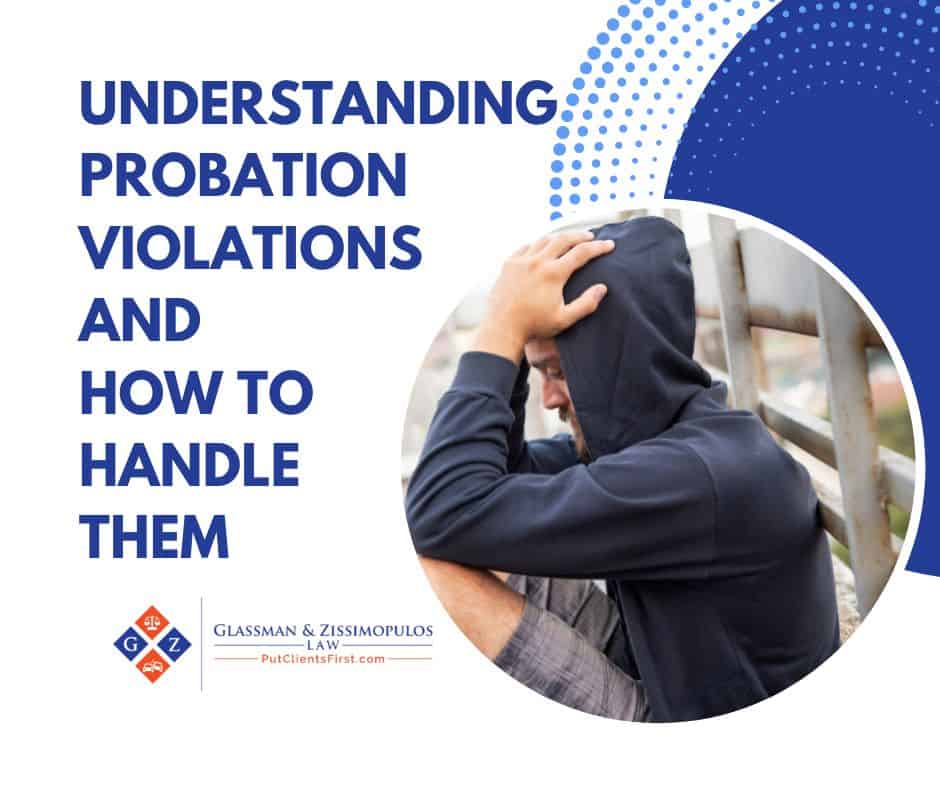 Confused man experiencing probation violations stress, legal issues, law firm assistance, legal support, criminal defense representation, Glassman & Zissimopulos Law Firm, legal advice, law office, attorney services, law firm consultation.