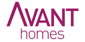 Avant Homes logo with the word "Avant" in large, bold purple letters above the word "homes" in smaller purple letters.
