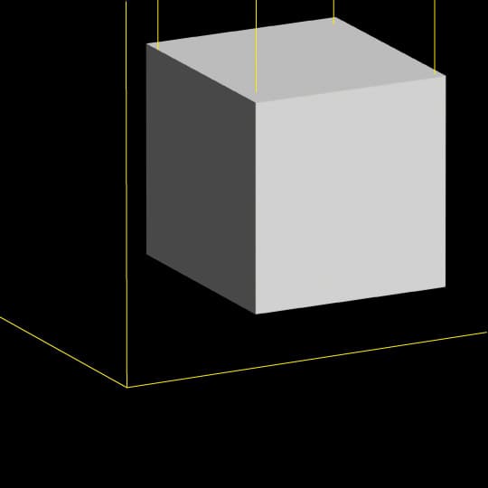 Immagine di un cubo 3D ottimizzato SEO, grafica digitale, design innovativo, branding visivo.