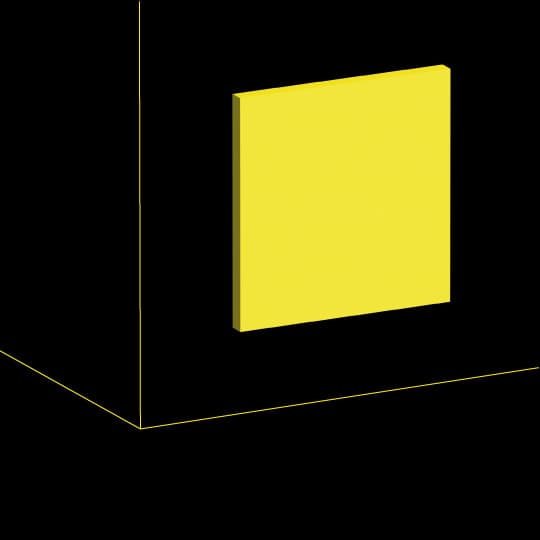 Logo PXXL giallo su sfondo nero, design moderno e minimale.