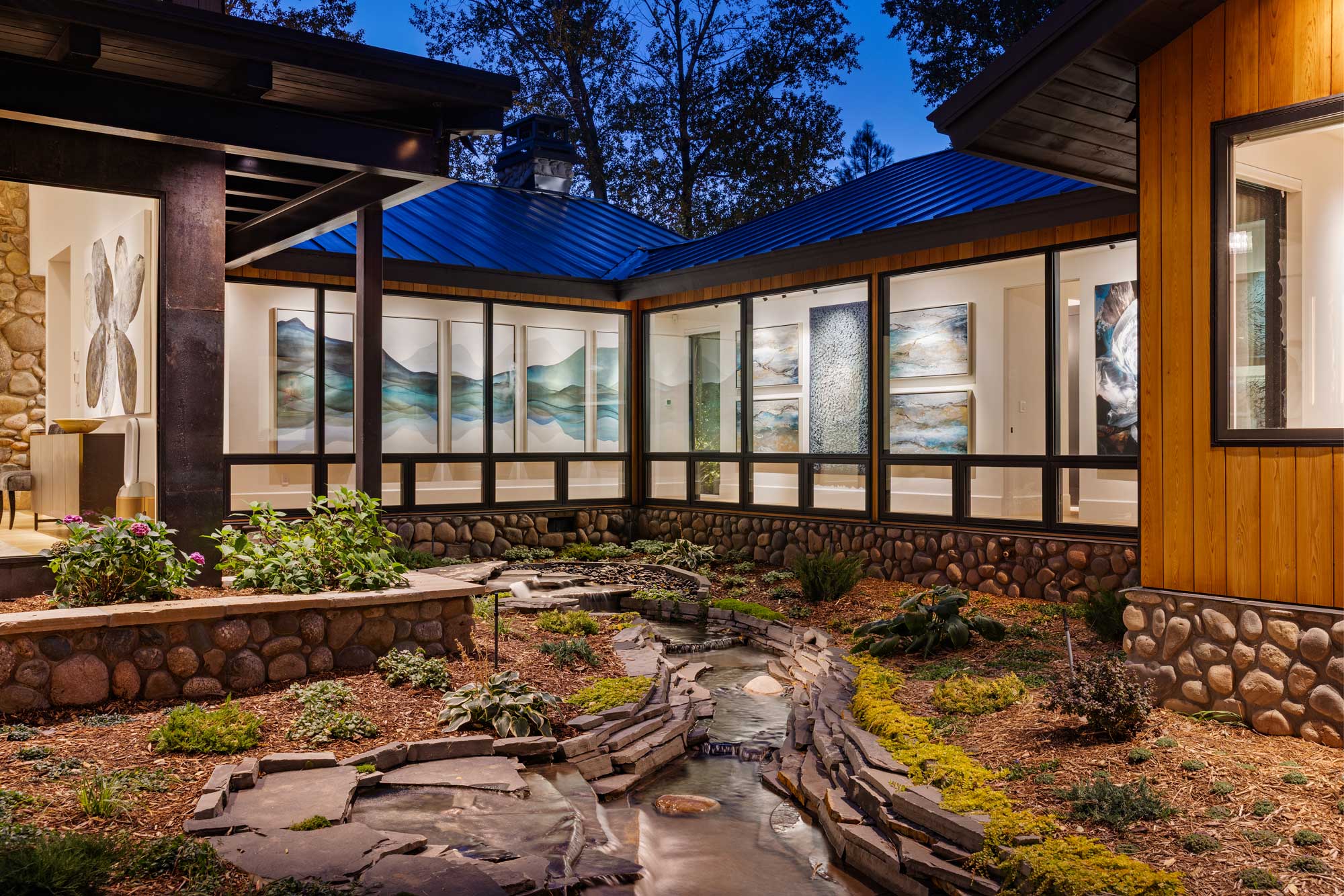 Architectural design of the Lamon / Grey Hackle Ranch Home by Reynolds Ash + Associates.