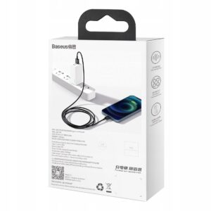 Kabel USB do Lightning Baseus 2.4A, 1m (czarny)