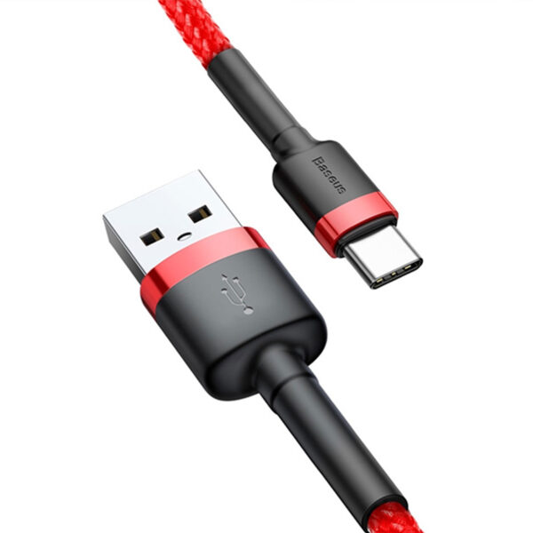 BASEUS KABEL PRZEWÓD USB-A USB TYPU C DO TELEFONU SZYBKIE ŁADOWANIE 3A 1M